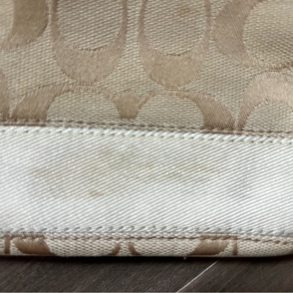 Coach Signature Beige Wristlet - Picture 3 of 3